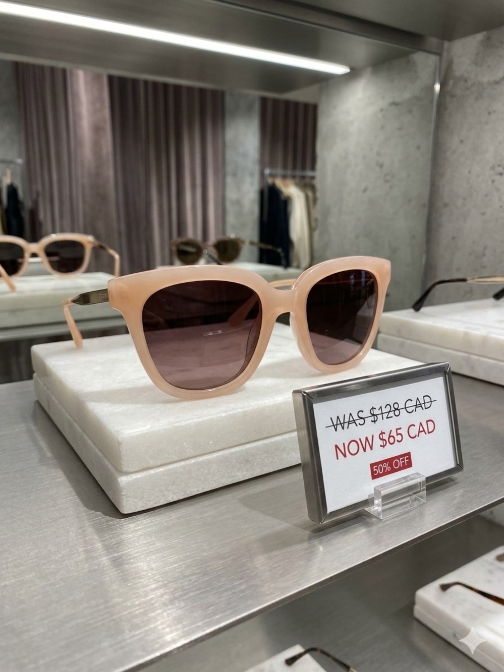 NWT Polarized Peach Square Sunglasses ☀️ Premium Quality FFF